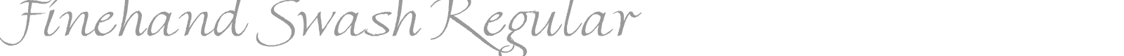 Finehand Swash Regular font preview